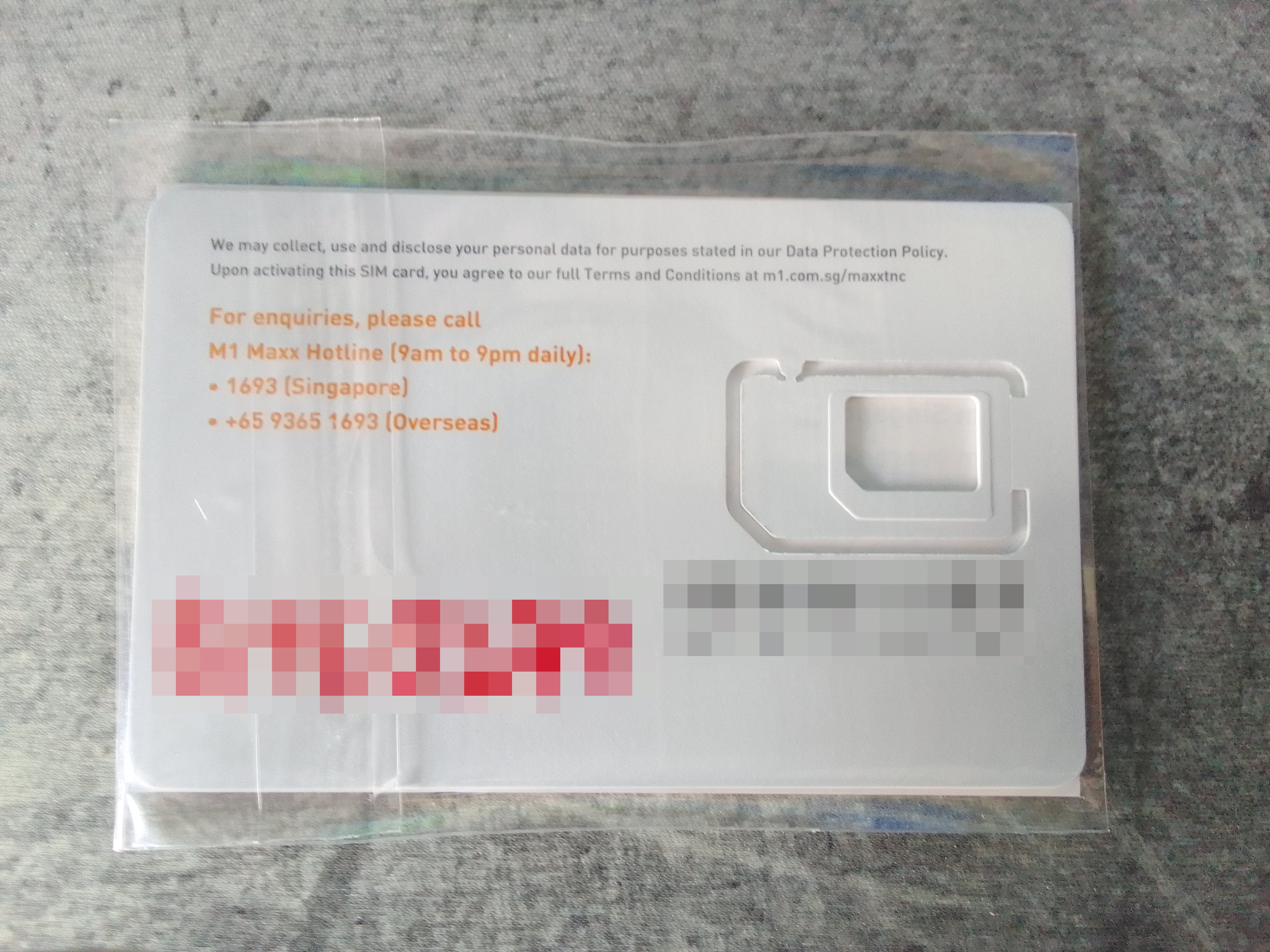 M1 Maxx Pre-paid Sim Card
