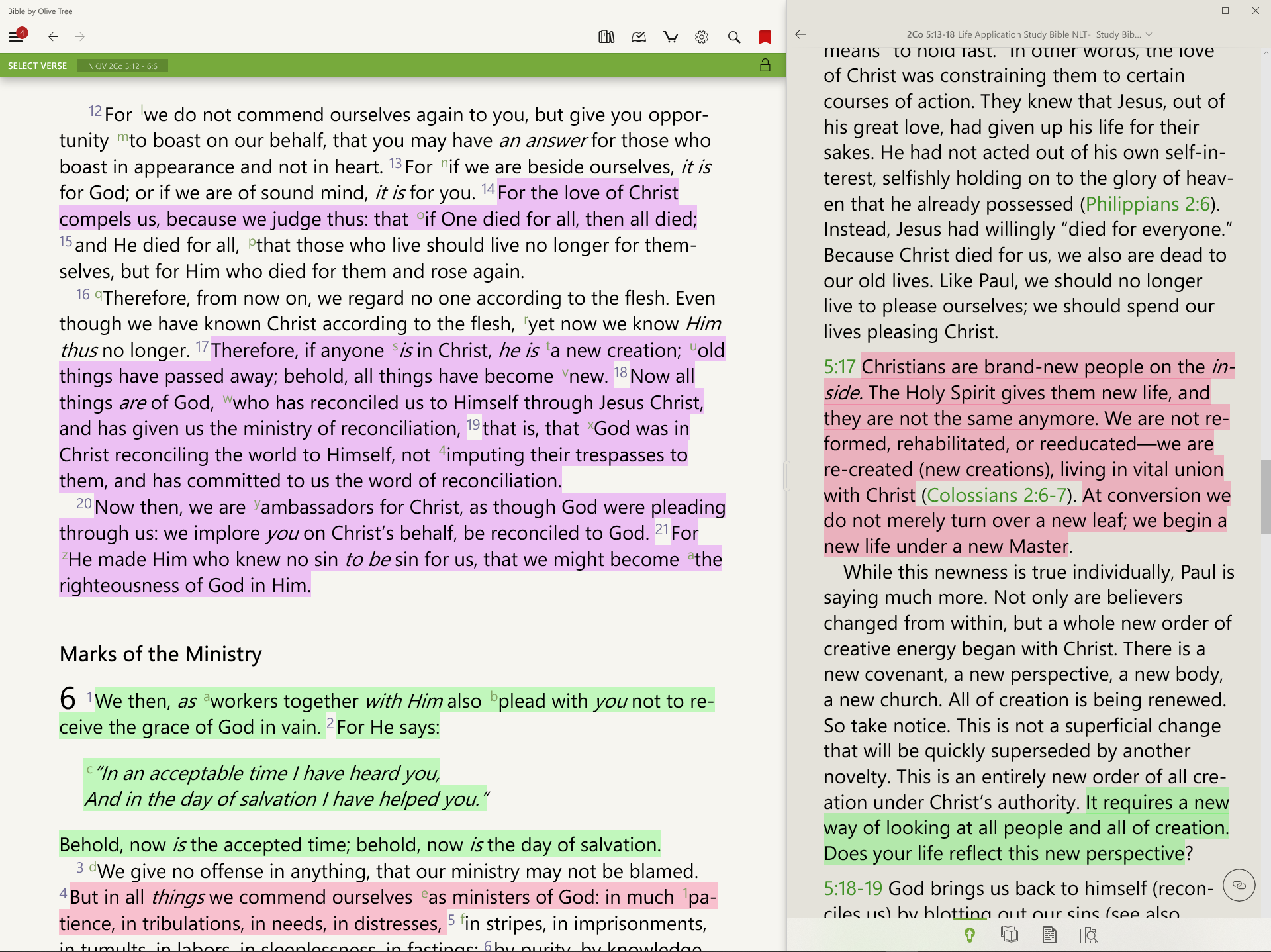 Seeing myself as a new person from the eyes of God.