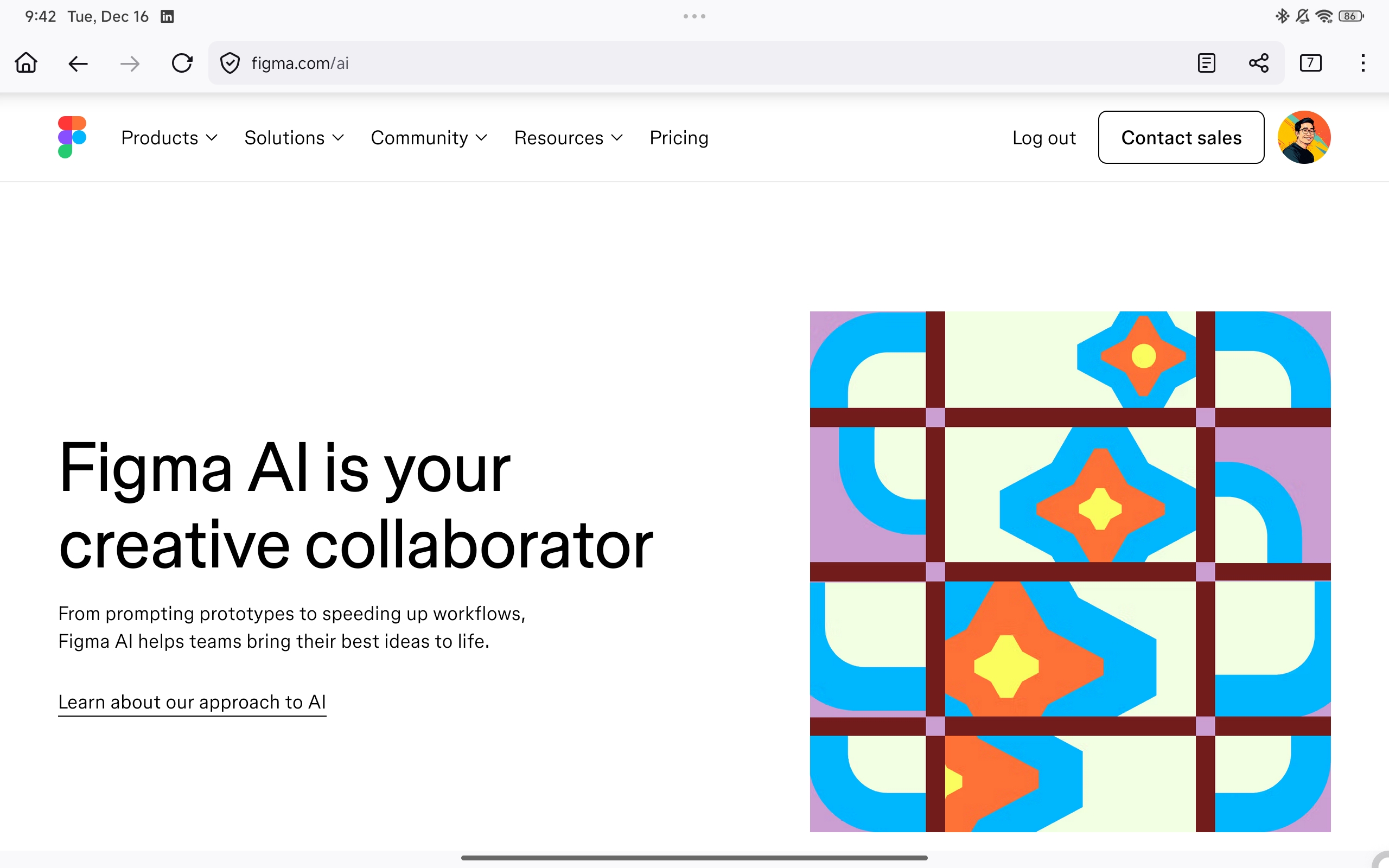 Screenshot of Figma AI page.