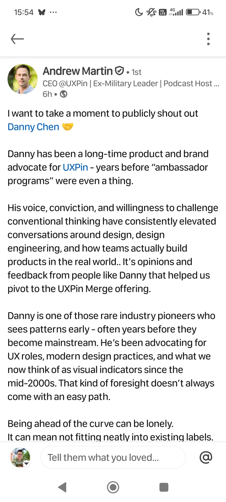 Part One of Public Endorsement/Shout-out