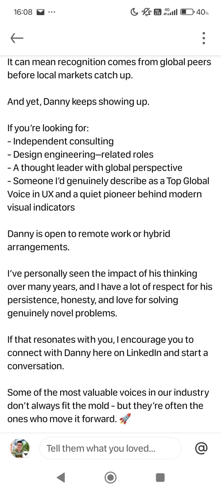 Part Two of Public Endorsement/Shout-out