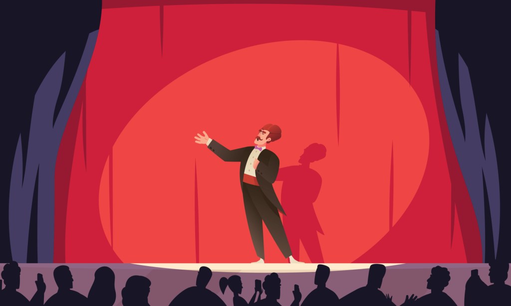 A vector image of a performer.